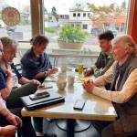 Greg Nance second from right, making the final preparations with his team in Winslow.