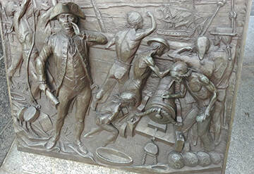 One of many pieces of art at the Navy Memorial.