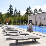 Outdoor heated pool at the BI Recreation Center in Meadowmeer. Nancy Treder/Bainbridge Island Review Photos