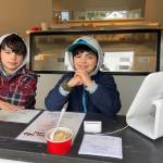 Courtesy Photos
Twin scoopers, Noah and Lucas Rudolph, helping out at Emma & Ottos Ice Cream, which opened last month on Winslow Way.