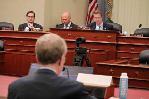 Kilmer and Kitsap News Group reporter Mike De Felice pose from the steps of the Capitol Building in Washington D.C. (Mike De Felice | Kitsap News Group)
Mike De Felice / Kitsap News Group
Kilmer chairs the House Select Committee on the Modernization of Congress.
U.S. Rep. Derek Kilmer chairs the House Select Committee on the Modernization of Congress. (Mike De Felice | Kitsap News Group)