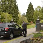 Nancy Treder/Bainbridge Island Review photos
Guest Services associate Steven Starlund greets guests at the main entrance near the gatehouse.