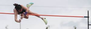 Justin Marten of Bainbridge shot an 82. File Photos
Ella McRitchie of Bainbridge clears 13 feet to place third in the pole vault at the 3A state track meet in Tacoma. Steve Powell/Bainbridge Island Review photos