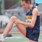 Allie Wildsmith of Bainbridge warms up before participating in the high jump at state.