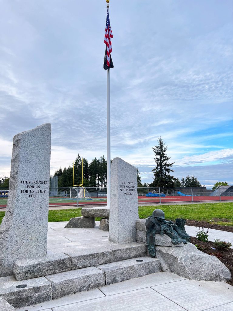 The Veterans Memorial Monument at BHS Memorial Field is dedicated to the 24 alumni who died in combat in WWI, WWII, Korea and Vietnam.