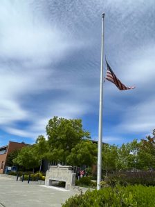 Gov. Jay Inslee directed that state and US flags at all state agency facilities be lowered to half-staff to honor the victims who lost their lives May 24 in Uvalde, Texas. Nancy Treder/Bainbridge Island Review