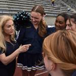 Nicholas Zeller-Singh/Bainbridge Island Review Photos
Bainbridge High Schools cheer coach Tawnya Jackson talks with her varsity cheer squad about their recent routine.