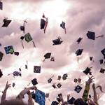 Johnny Bregar submitted this photo of caps being tossed into the air.