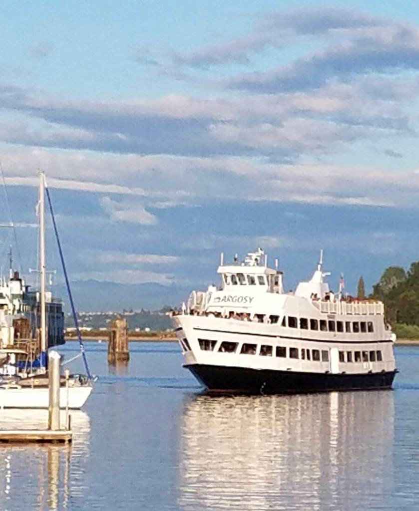 Laurie Isenman submitted this photo of the Argosy ship coming into dock to pick up Bainbridge graduates.