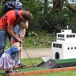 The Kiwanis provided a miniature golf course for families to play on during the July 4 Street Fair.