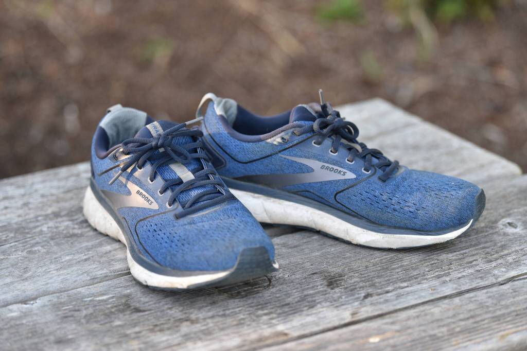 Greg Nance ran 1,400 miles in these Brooks running shoes.