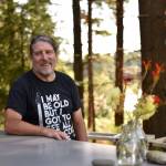Perennial Vintners owner Mike Lempriere offers wine at his outdoor tasting room.