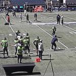 Seattle Seahawks hosted a mock game at Lumen Field Aug. 6 where quarterbacks battled for the starting position. Nicholas Zeller-Singh/Kitsap Daily News