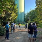 Community members learn about the citys plan to replace water Tank 2 located behind the softball field on at Bainbridge High School. Nancy Treder/Bainbridge Review
