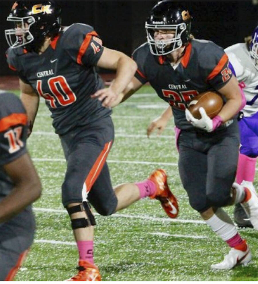 Running back Kouper Hall will have to be a workhorse this season if Central Kitsap wants to win the league championship.