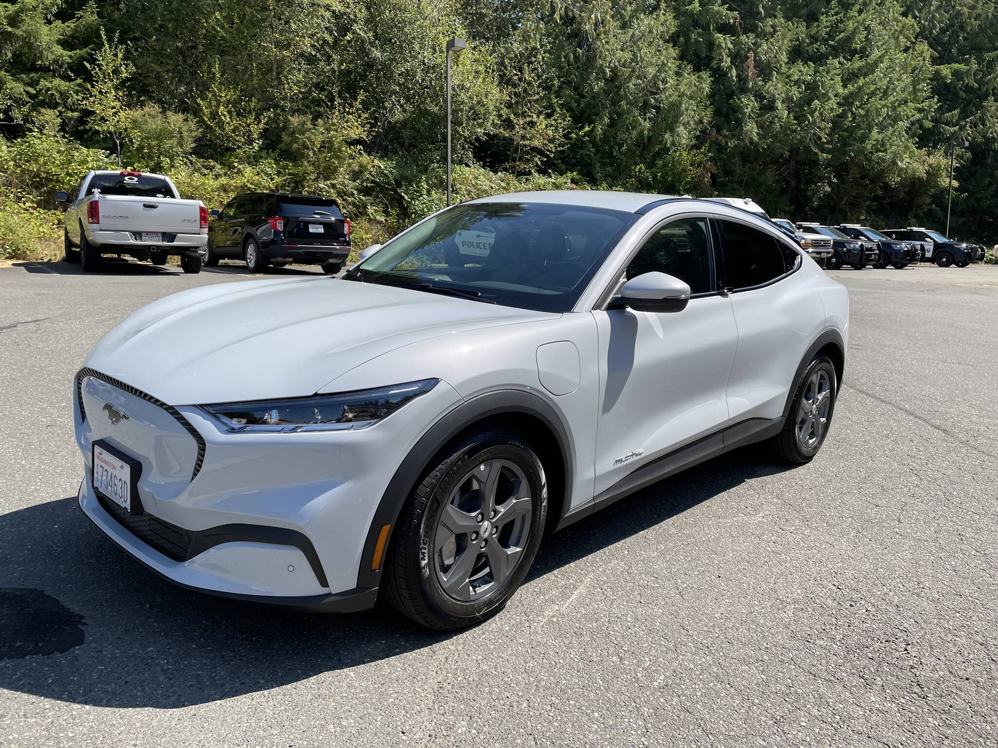 BIPD has a new electric car, the Ford Mach-E Select, which has a range of 247 miles and marks the citys transition to an all-electric fleet of cars. Courtesy photo