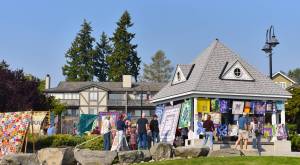 The Bainbridge Island Modern Quilt Guild hosted its 10th annual Fall Festival with a large colorful display of more than 270 quilts in Winslow Sept. 10. Nancy Treder/Bainbridge Island Review Photos