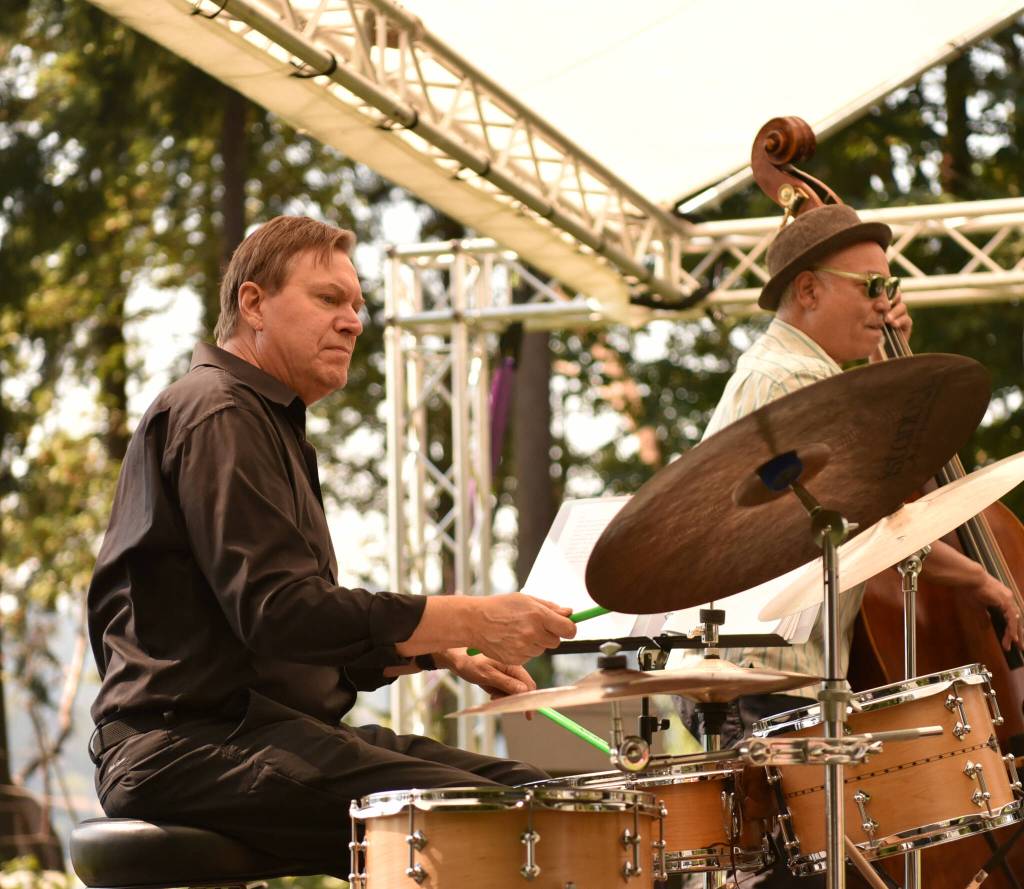 The Jenny Davis Jazz Quintet performs at the festival.