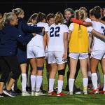 Bainbridge celebrates a 3-2 victory over rival North Kitsap.