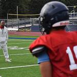 Tyler Lockett gave quarterback Jack Grant a read as an outside linebacker in passing drills.