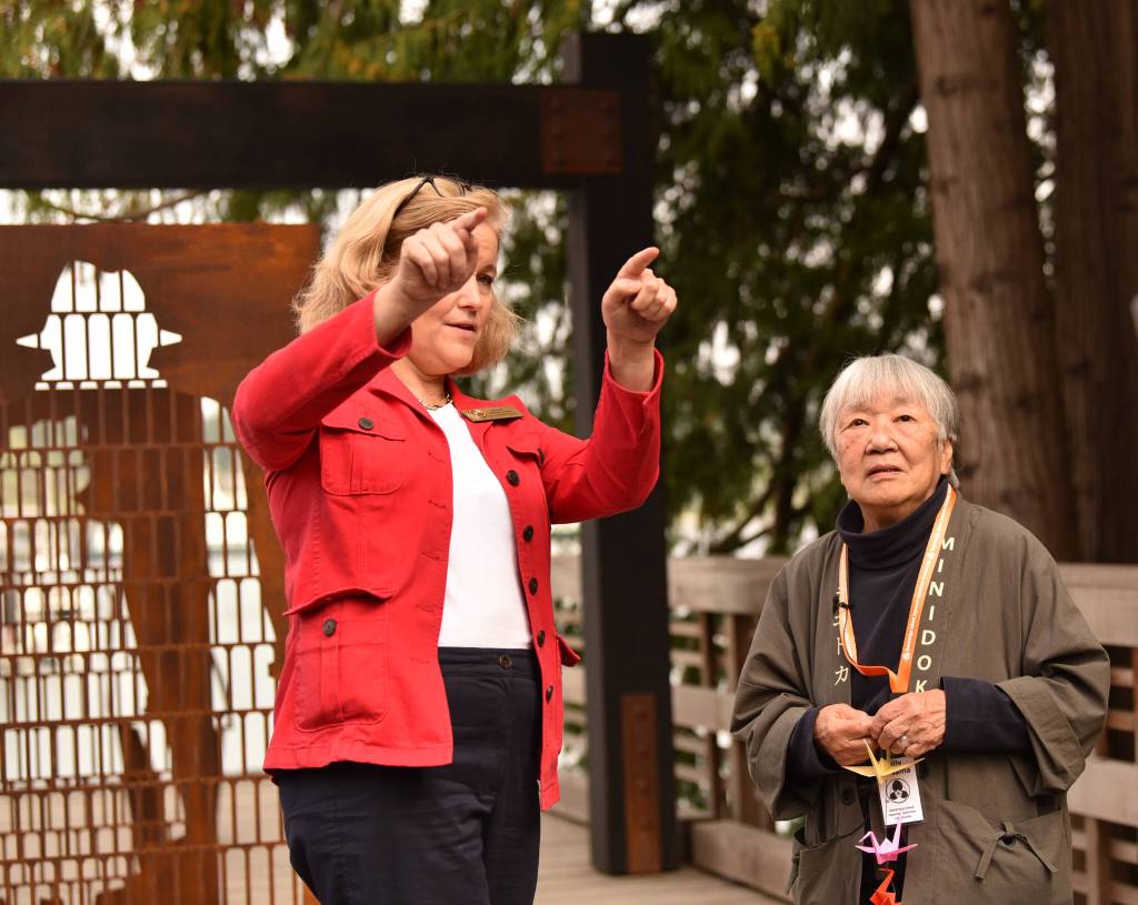 State Sen. Christine Rolfes speaks with Lilly Kodama.