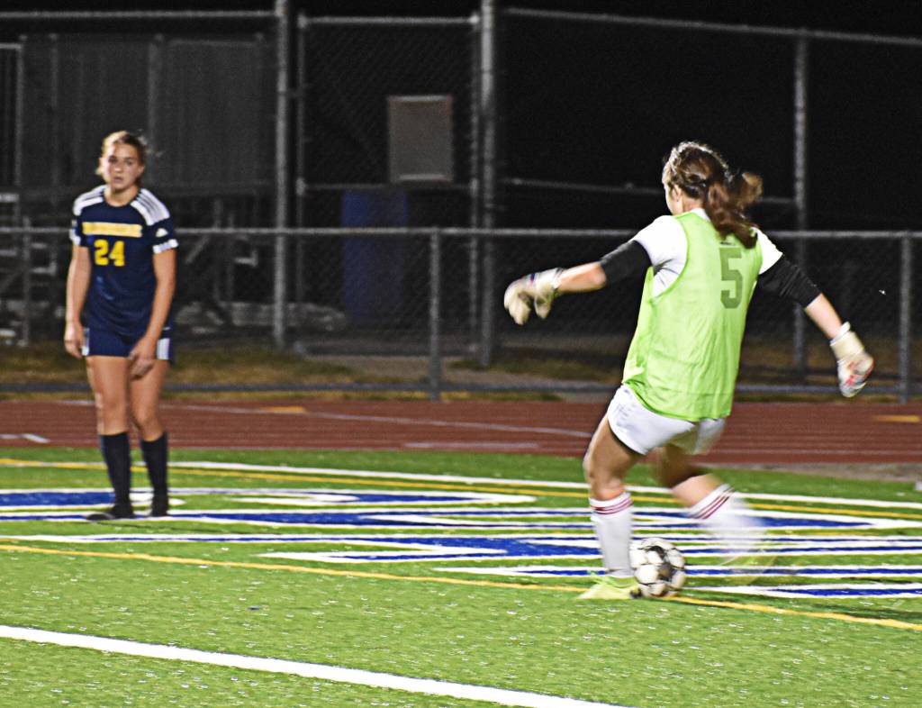 Bainbridge goalie Megan Hauschild saved all the shots Bremerton sent her way.
