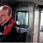 Officers Brent Miller and Jon Bingham in their marina boat. Courtesy Photo