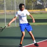 Parker Jones earned a singles victory after battling three sets against Jack Butler. Nicholas Zeller-Singh/Kitsap News Group Photos