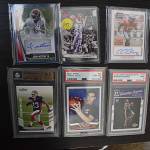 Some of the newest cards of the collection include a rookie Marshawn Lynch football card and an autographed NFL rookies card.