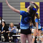 Sophia Baugh earned several aces to start the second set.