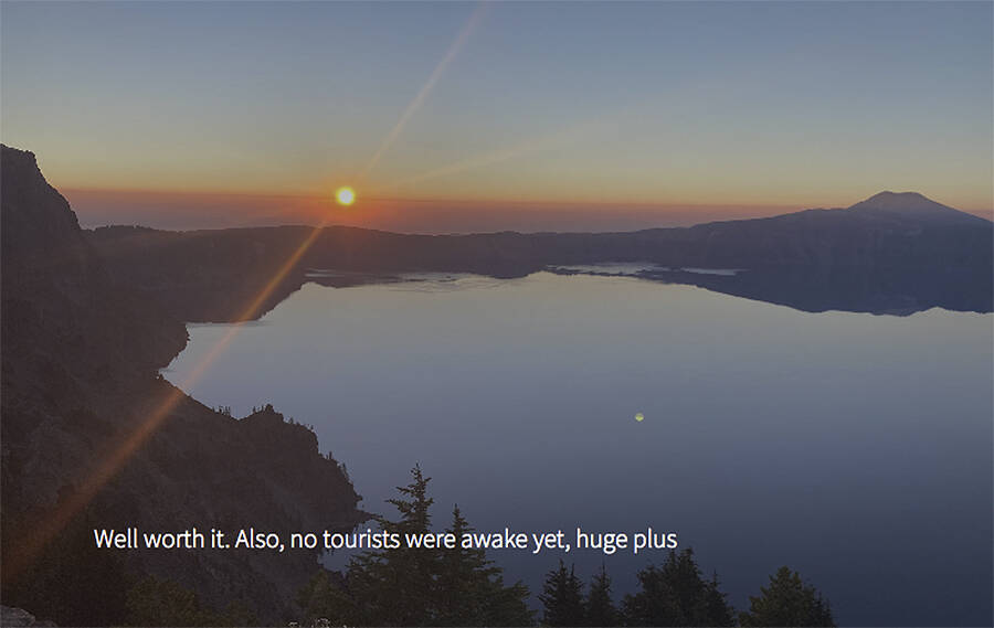 This view of picturesque Crater Lake can only be seen from the trail.