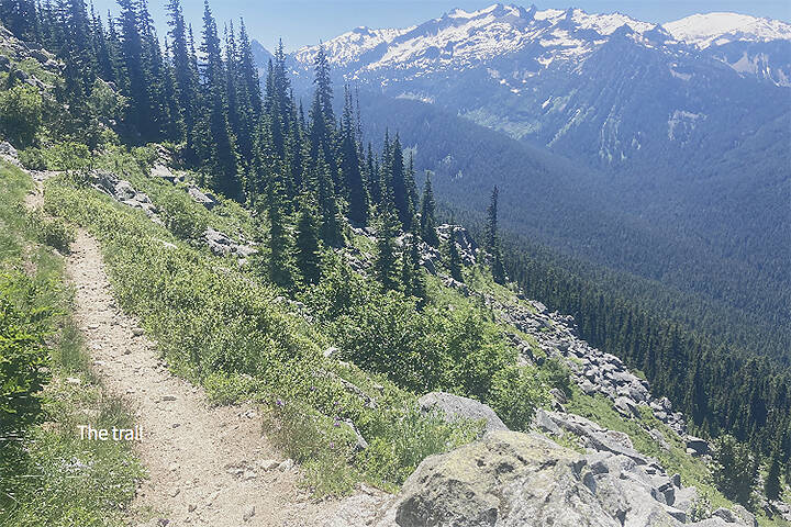 The steep trail on the side of mountains is not for the faint of heart.