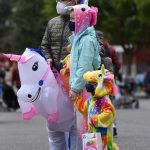 A rare unicorn family is spotted in Winslow on Halloween.