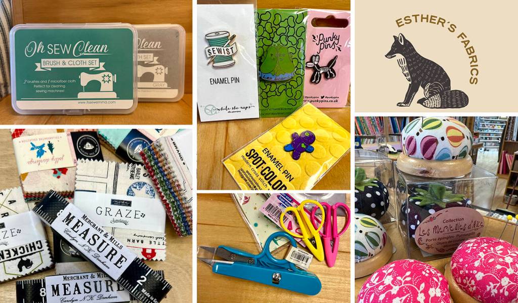 For those short on time, the elves at Esthers Fabrics have been busy stocking their pop-up Christmas shop with handmade gifts available for purchase. You can also browse the carefully curated selection of sewing notions for the crafter on your list.