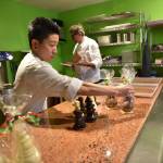 Pastry chef Tae Tran and Chef Tamas Ronyai make chocolates at their newly opened chocolate shop, LAtelier TR, located on Winslow Way. Nancy Treder/Kitsap News Group Photos