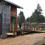 A ramp makes the the third tiny home ADA accessible.