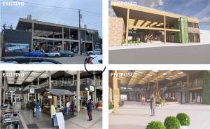 Before and after Winslow Town Hall. Courtesy Renderings