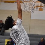 Harry Davies drove to the rim multiple times against Kingston.