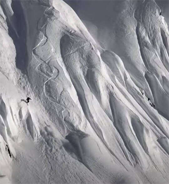 Skiing out in the wild you can see some amazing scenery.
