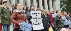 Protesters at the state capitol in Olympia. WNPA Courtesy Photo