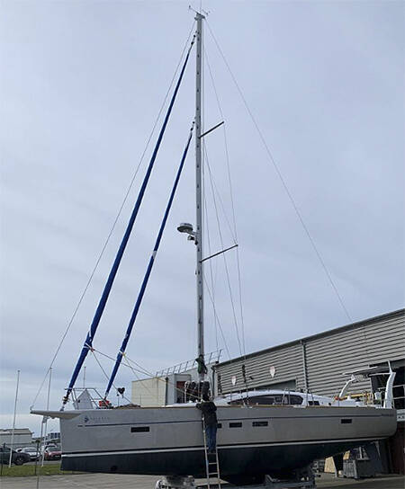 The sailboat Harry Anderson is using on this seven continent adventure.