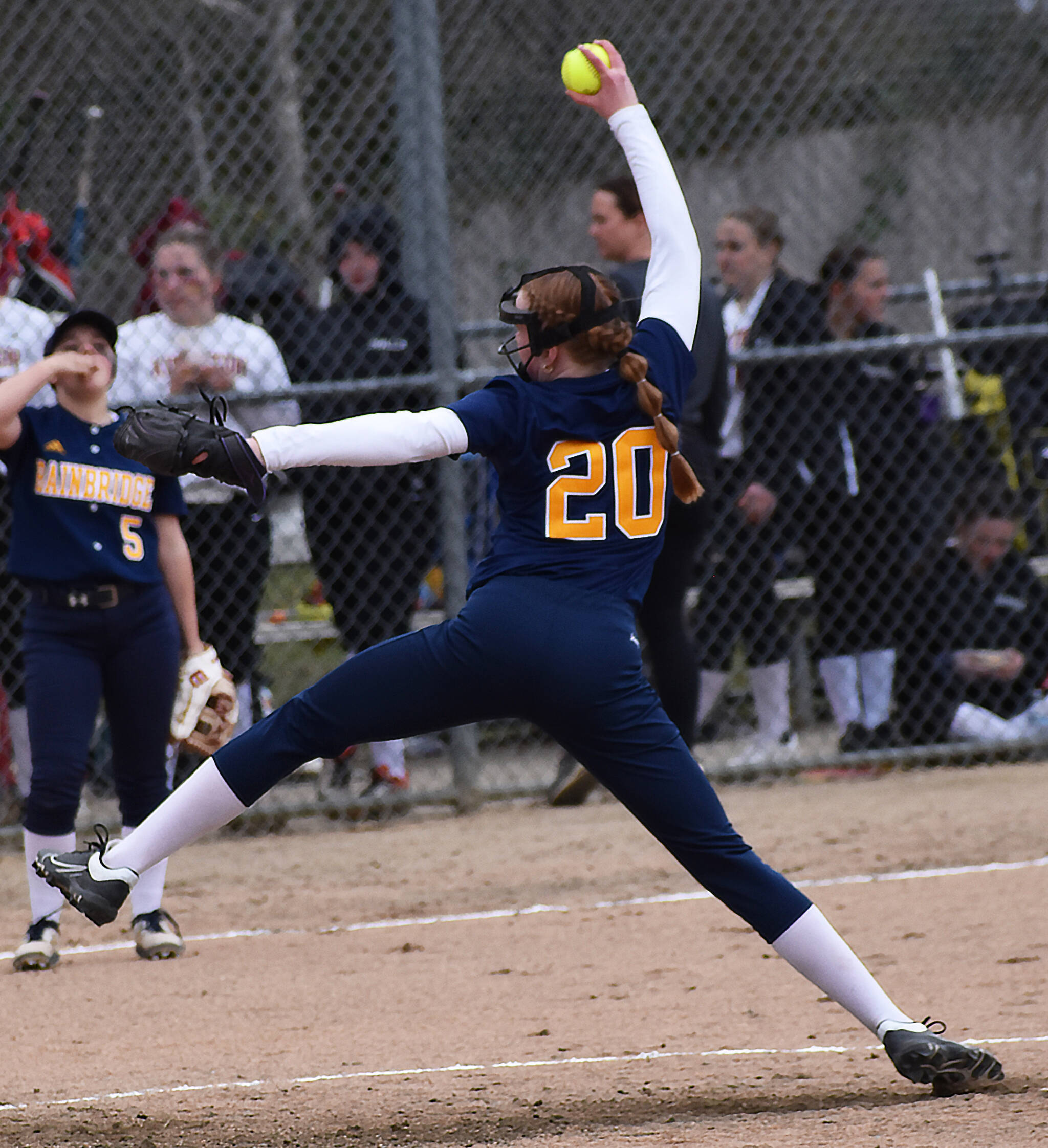 Bainbridges Rollins Anderson shuts down Kingstons offense in the final four innings.