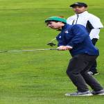 Spartan Ryan Sturham chips onto the green.