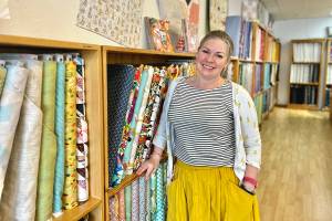 Piper Tupper, owner of Esther's Fabrics on Bainbridge Island.
