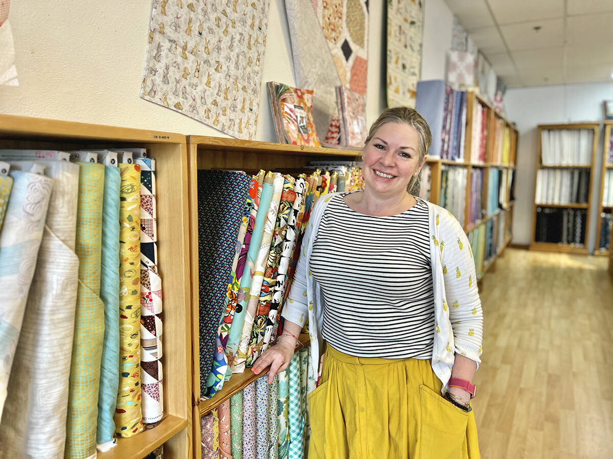 Piper Tupper, owner of Esthers Fabrics on Bainbridge Island.