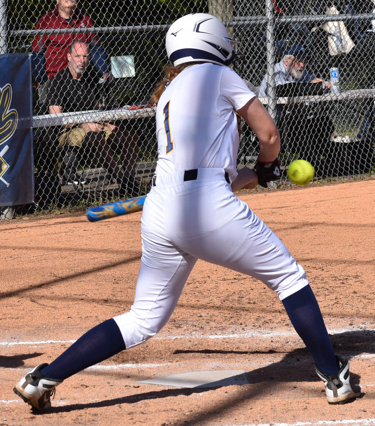 Bainbridges Abigail Anderson swings at the fastball approaching the plate.