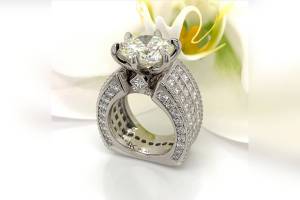 I love a wide band rather than 2 or 3 pieces. I knew this time I wanted a Euro Shank and lots more bling. This will be the last time I do this so I’m going for it. Of course Claw Prongs too! I’m probably most excited about that! Still pondering a few details but it’s close. SUBMITTED