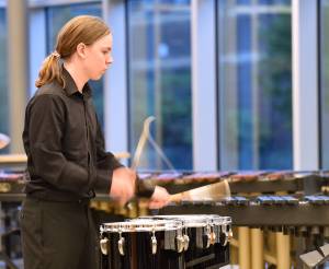 Percussionist Liam Jurcak won second place at state for his snare drum solo performance.