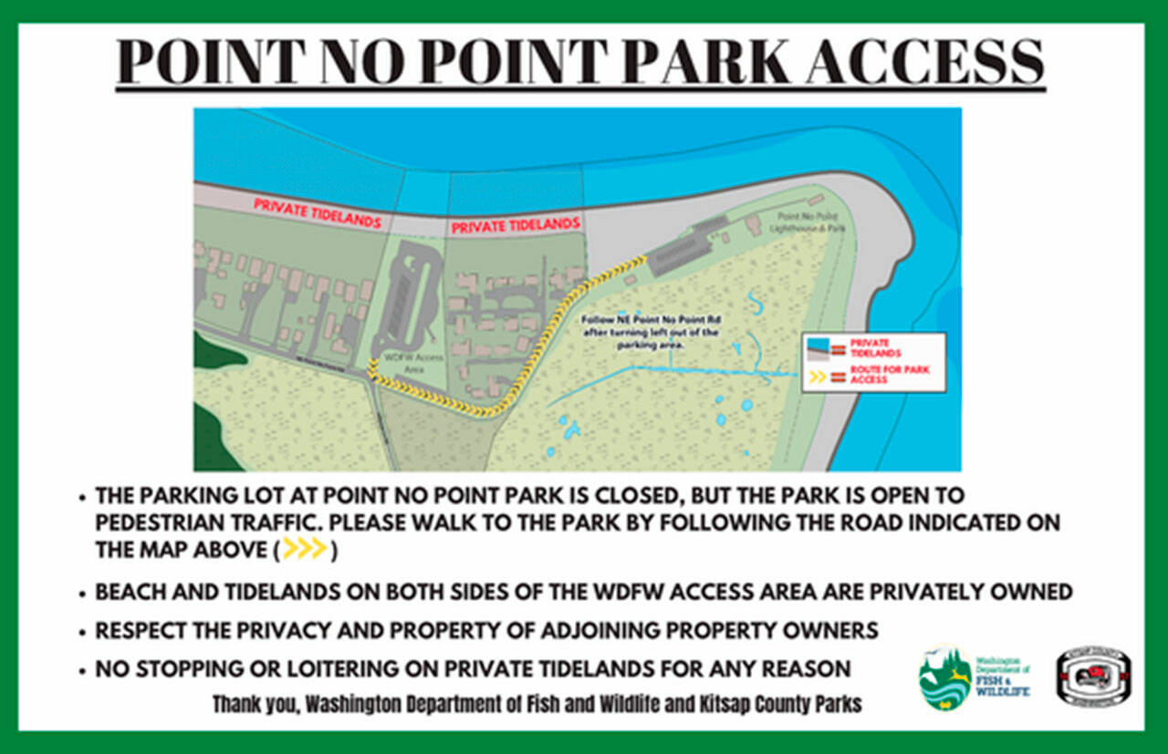 WDFW opens parking lot for access to Point No Point | Bainbridge Island ...