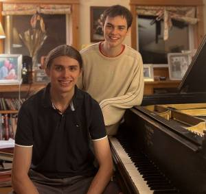 Family courtesy photo 
Elliot and Porter at the piano.